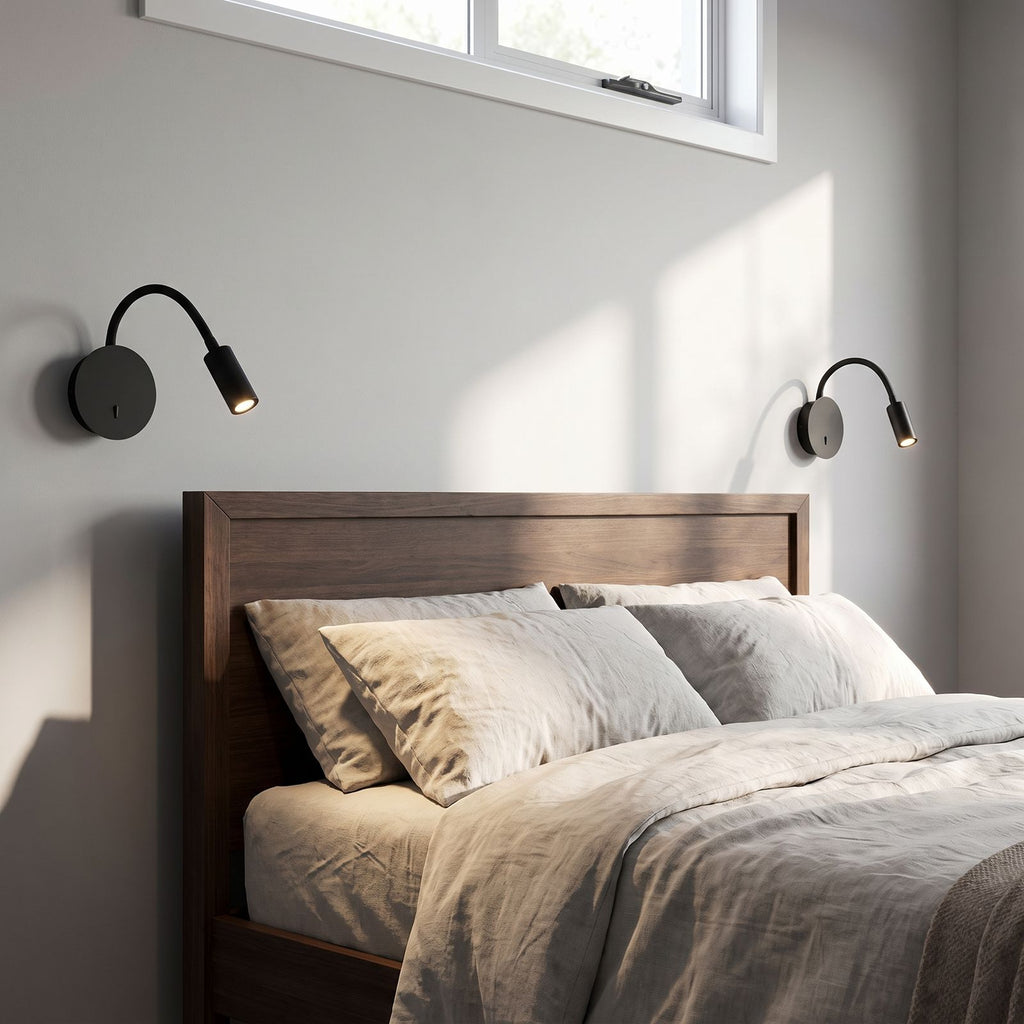 360-Degree Adjustable Silicone LED Wall Light in a pair on a wall of an Australian home