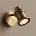Adjustable Brass Spotlight Dimmable LED Wall Light: close-up of the materials and finish