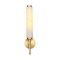 Alabaster Candle Brass Wall Sconce on a white background