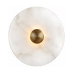 Alabaster Disc Wall Light on a white background
