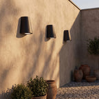 Aluminium COB LED Outdoor Wall Light in a pair on the facade of an Australian home