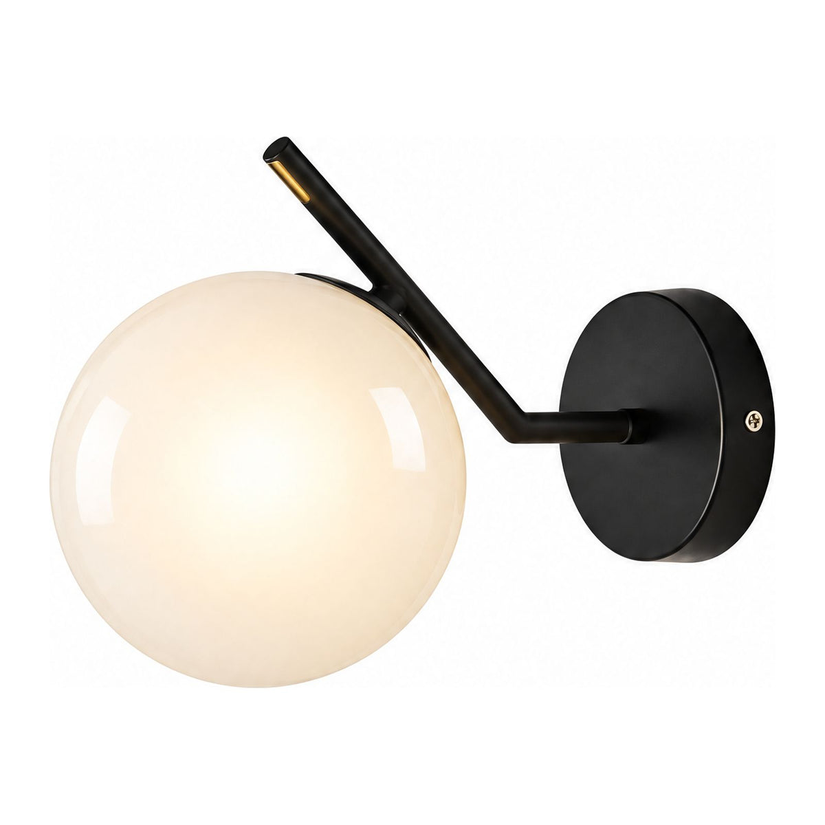 Art Deco Glass Ball Up Down Wall Sconce in Cream on a white background
