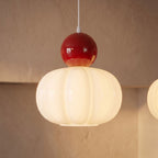 Close-up of one ribbed shade and ball top
