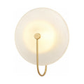 Bent Rod Round Glass Wall Light on a white background