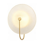 Bent Rod Round Glass Wall Light on a white background