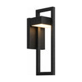 Black Frame Outdoor Wall Sconce on a white background