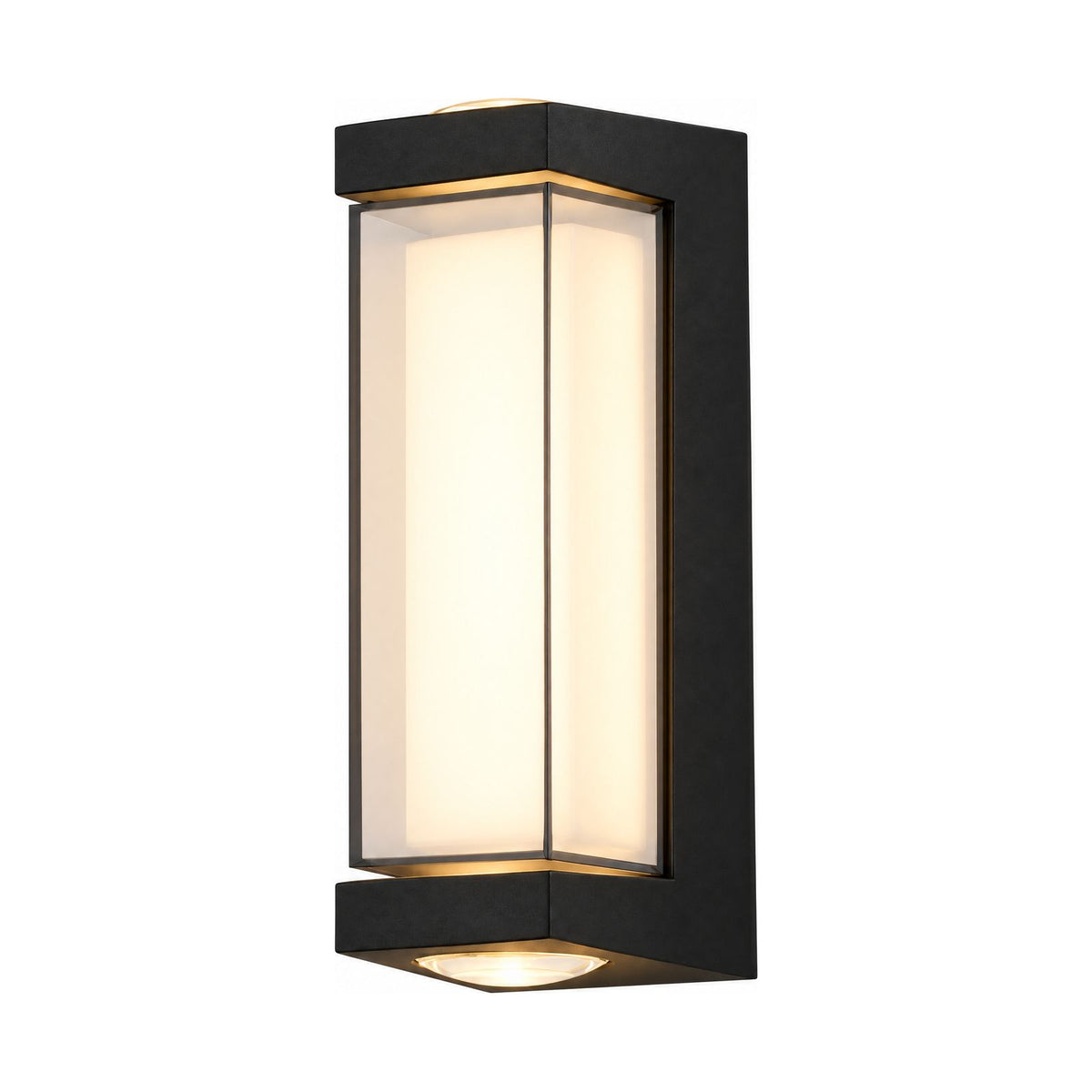 Black Up Down Outdoor Wall Light on a white background