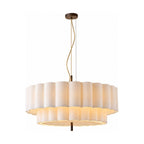 Boho Knitted Fabric Ripple Pendant Light on a white background