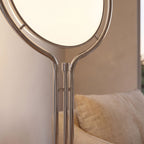 Close-up of the chrome ring loop holding the acrylic globe