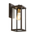 Clear Glass Lantern Outdoor Wall Light on a white background