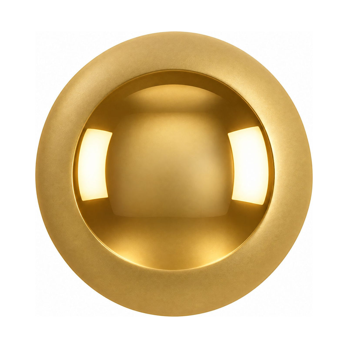 Compact Round Iron LED Wall Light on a white background