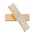 Crossed Travertine and Wood Rotating Wall Light on a white background