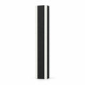 Dimmable linear LED outdoor wall light in matte black with frosted side diffusers on a white background