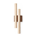 Double Travertine Column Wall Light on a white background