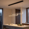 Double U-Bar Linear LED Kitchen Island Pendant Light over a kitchen island