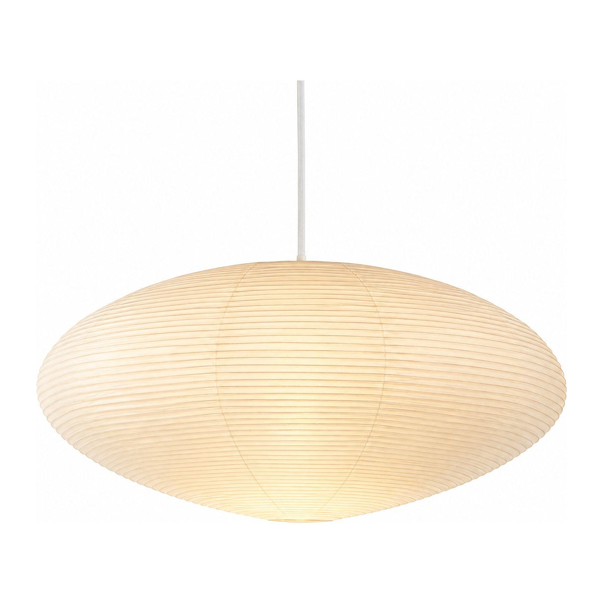 Faceted Mulberry Paper Pendant Light on a white background