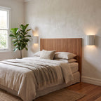 Fluted Resin Wall Light in a pair on a wall of an Australian home