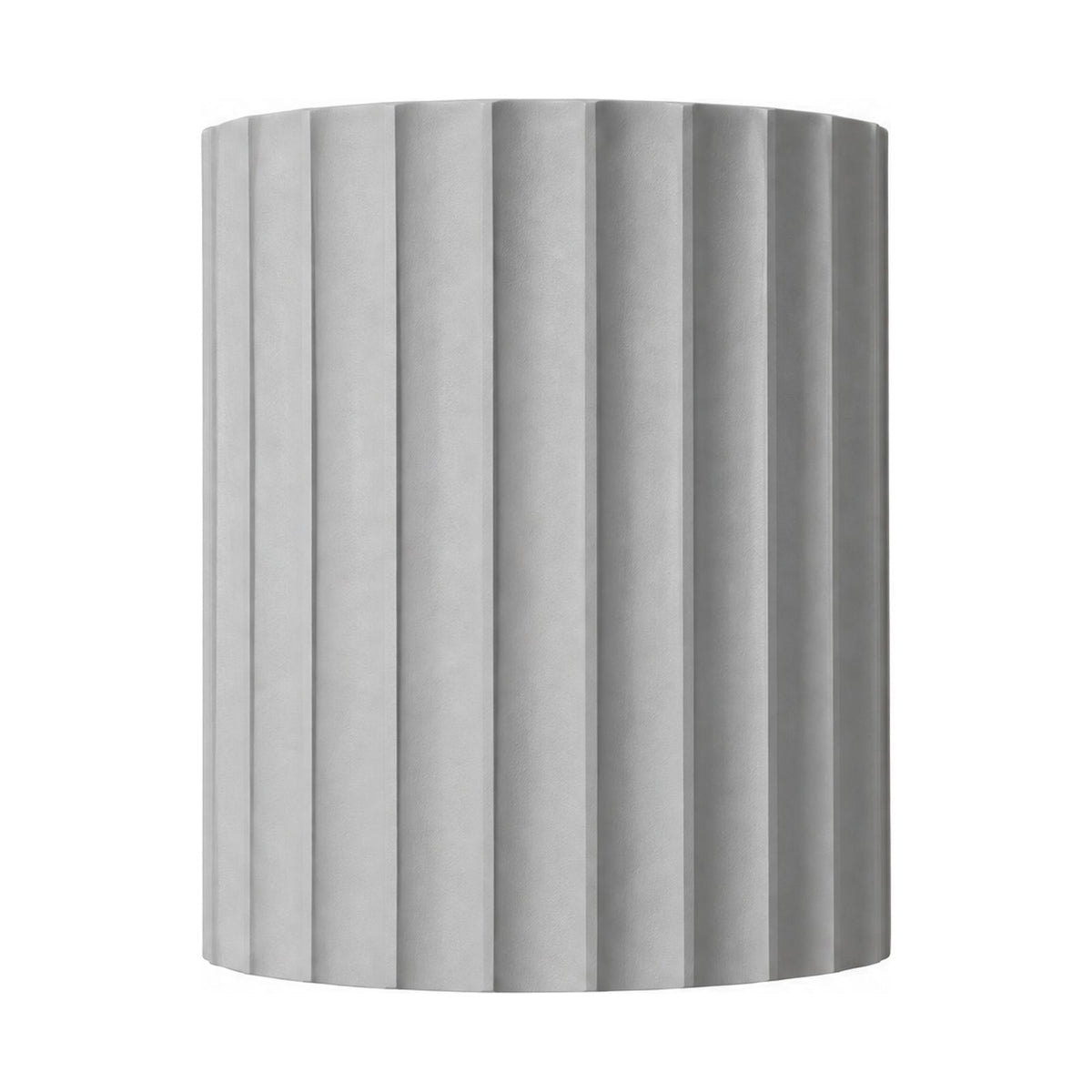 Fluted Resin Wall Light in Grey on a white background