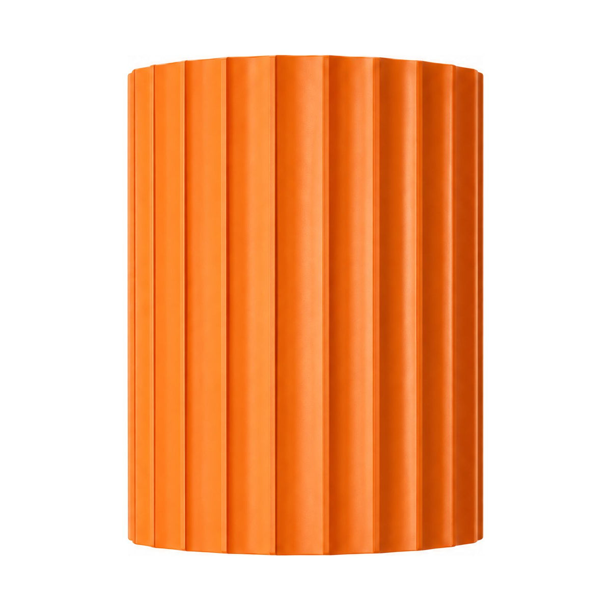 Fluted Resin Wall Light in Orange on a white background