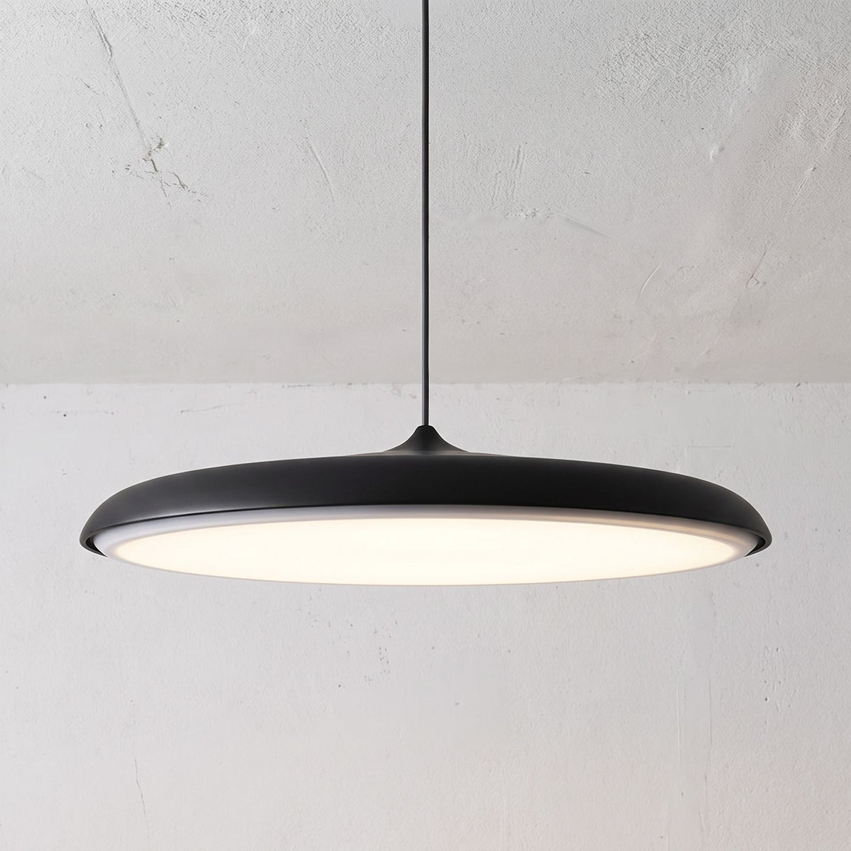 Flying Saucer LED Pendant Light, close view from below