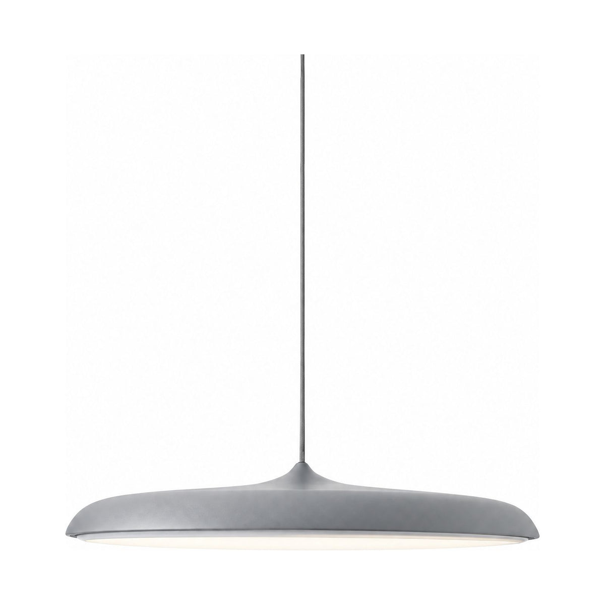 Flying Saucer LED Pendant Light in grey on a white background