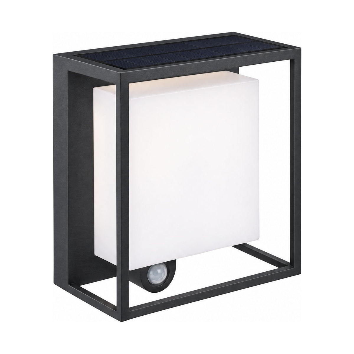 Framed Acrylic Solar Sensor Outdoor Wall Light on a white background