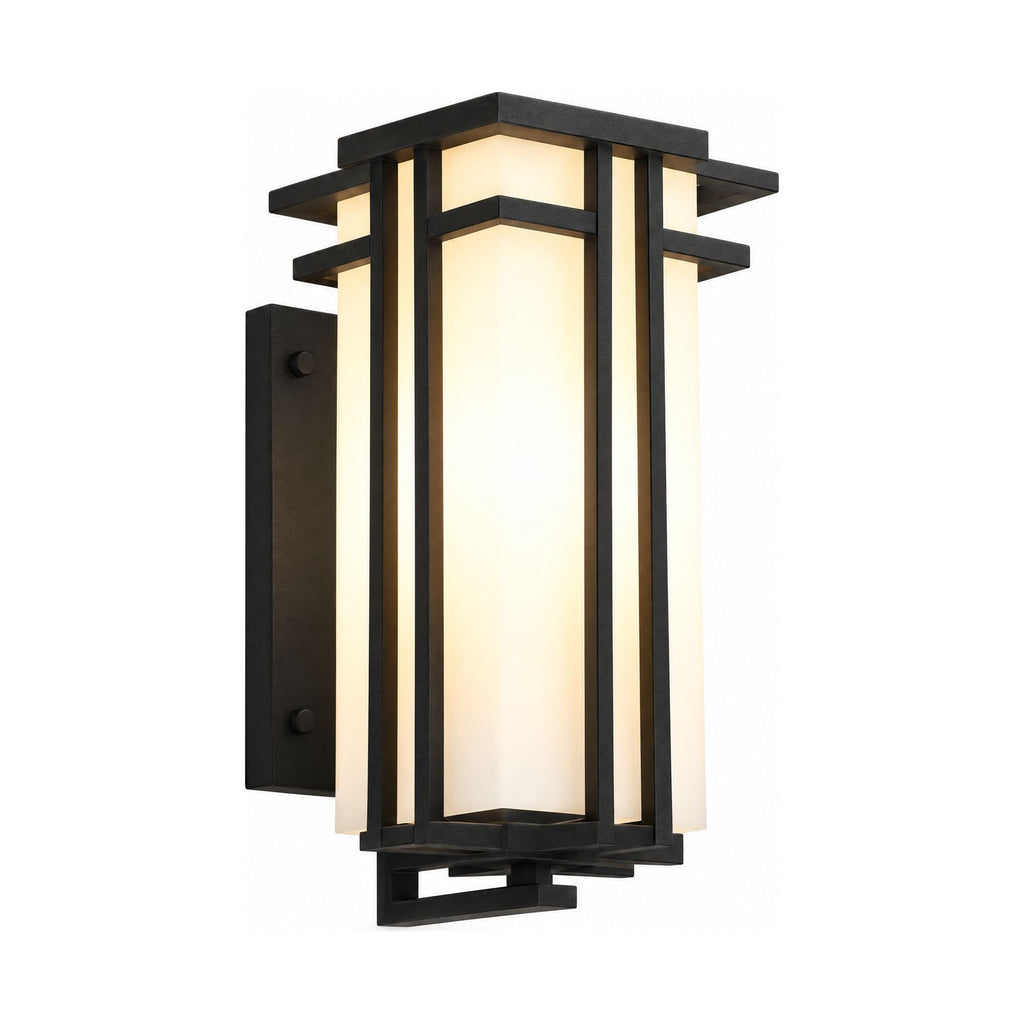 Frosted Glass Prairie Outdoor Wall Lantern on a white background