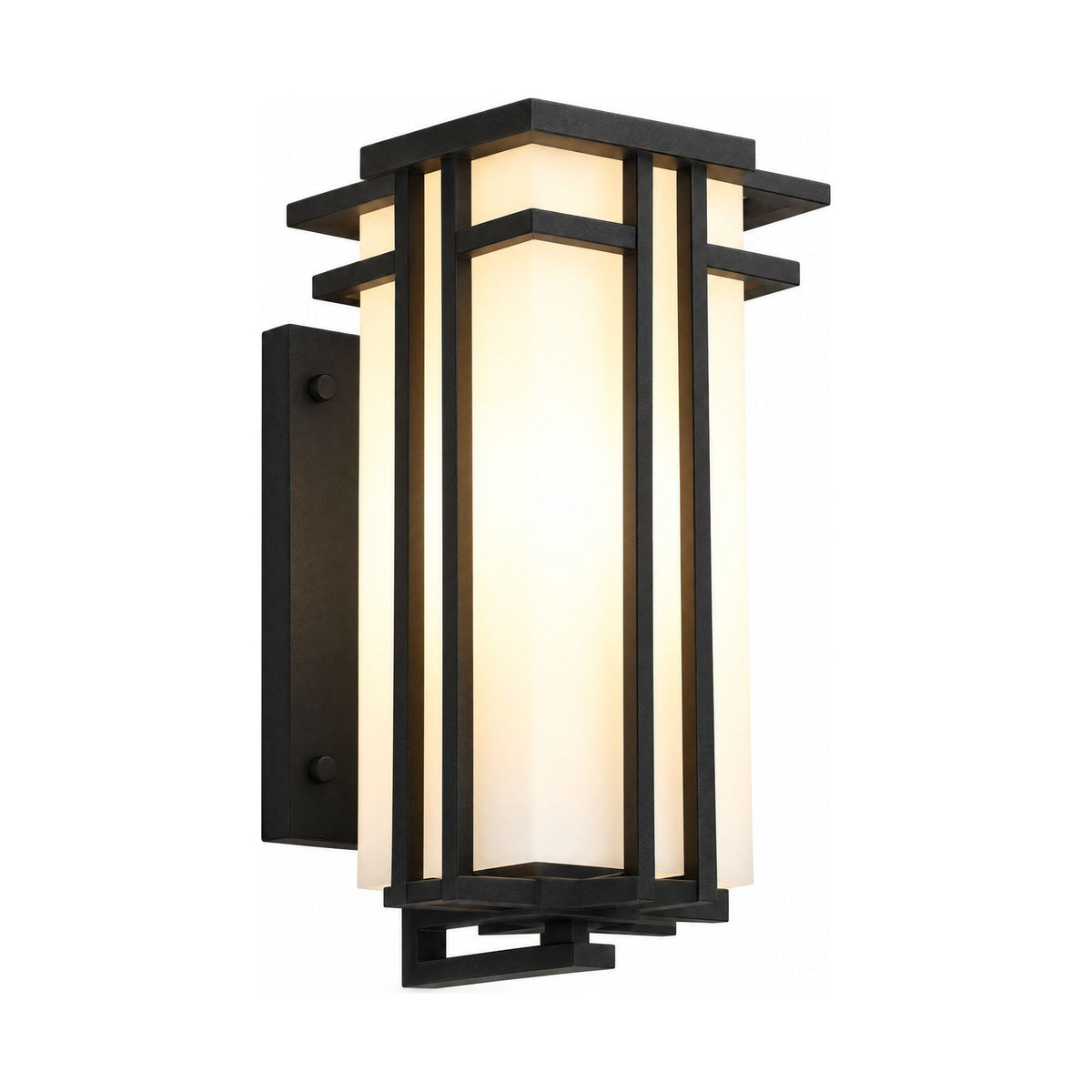 Frosted Glass Prairie Outdoor Wall Lantern on a white background