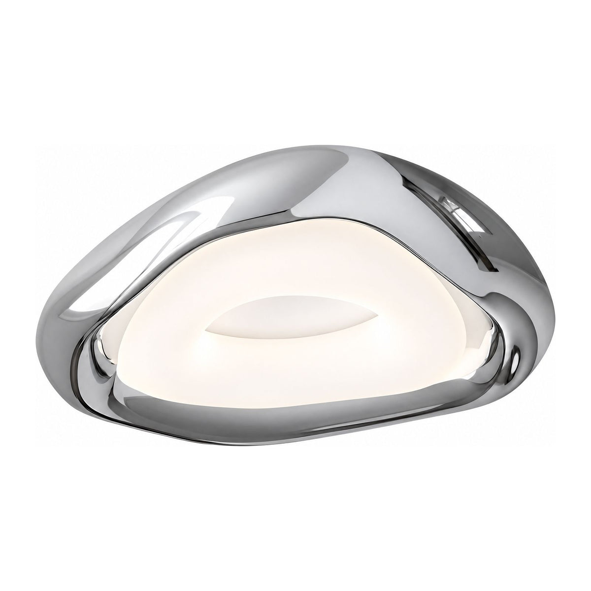 Geometric Bauhaus Iron LED Ceiling Light on a white background