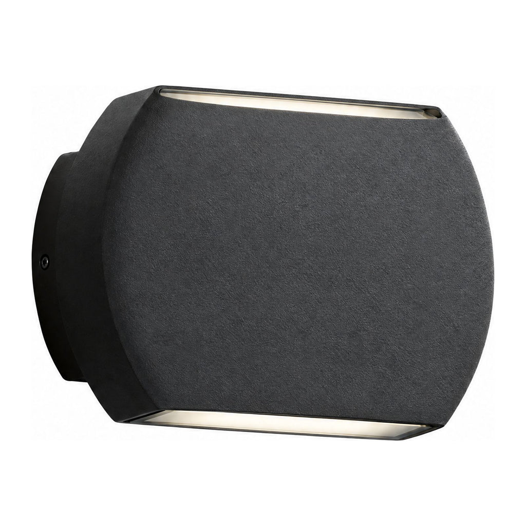 Geometric Glass Up Down Outdoor Wall Light on a white background