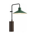 Green Cone Shade Outdoor Wall Light on a white background