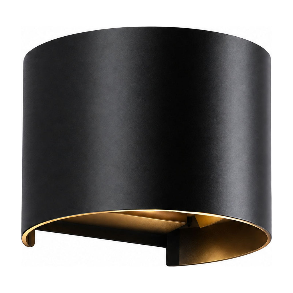 Half Round Up Down Outdoor Wall Light on a white background