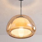 Jelly Glass Dome Pendant Light, close view from below