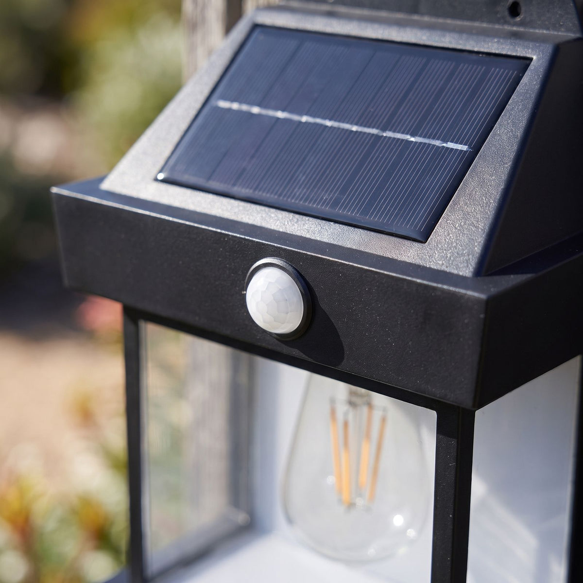Close-up of the solar panel roof and sensor