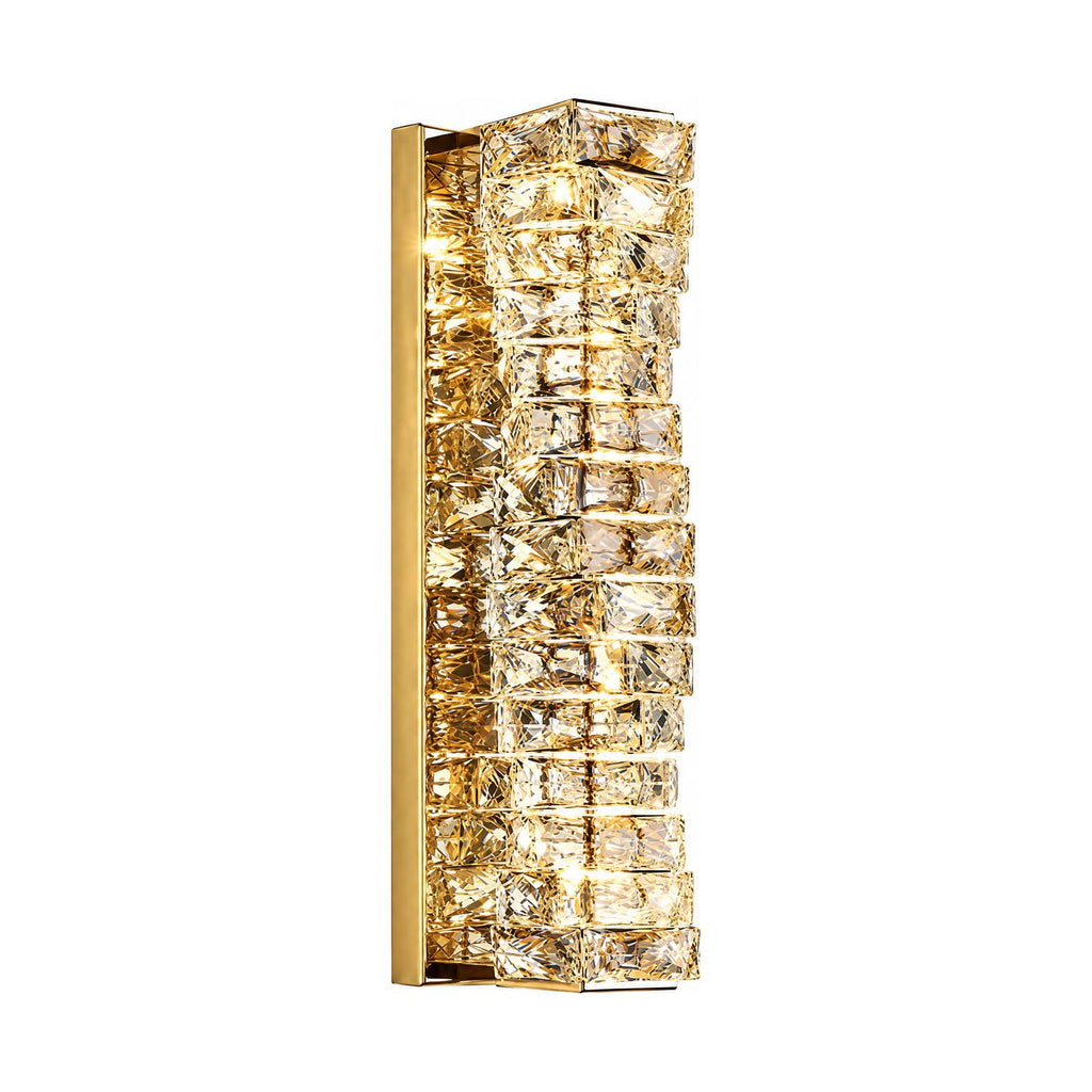 Layered Crystal Ribbon LED Wall Light on a white background