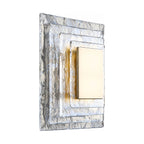 Layered Water Ripple Glass Panel Wall Light on a white background