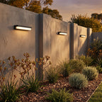 Linear Acrylic Outdoor Wall Light in a pair either side of an entry door