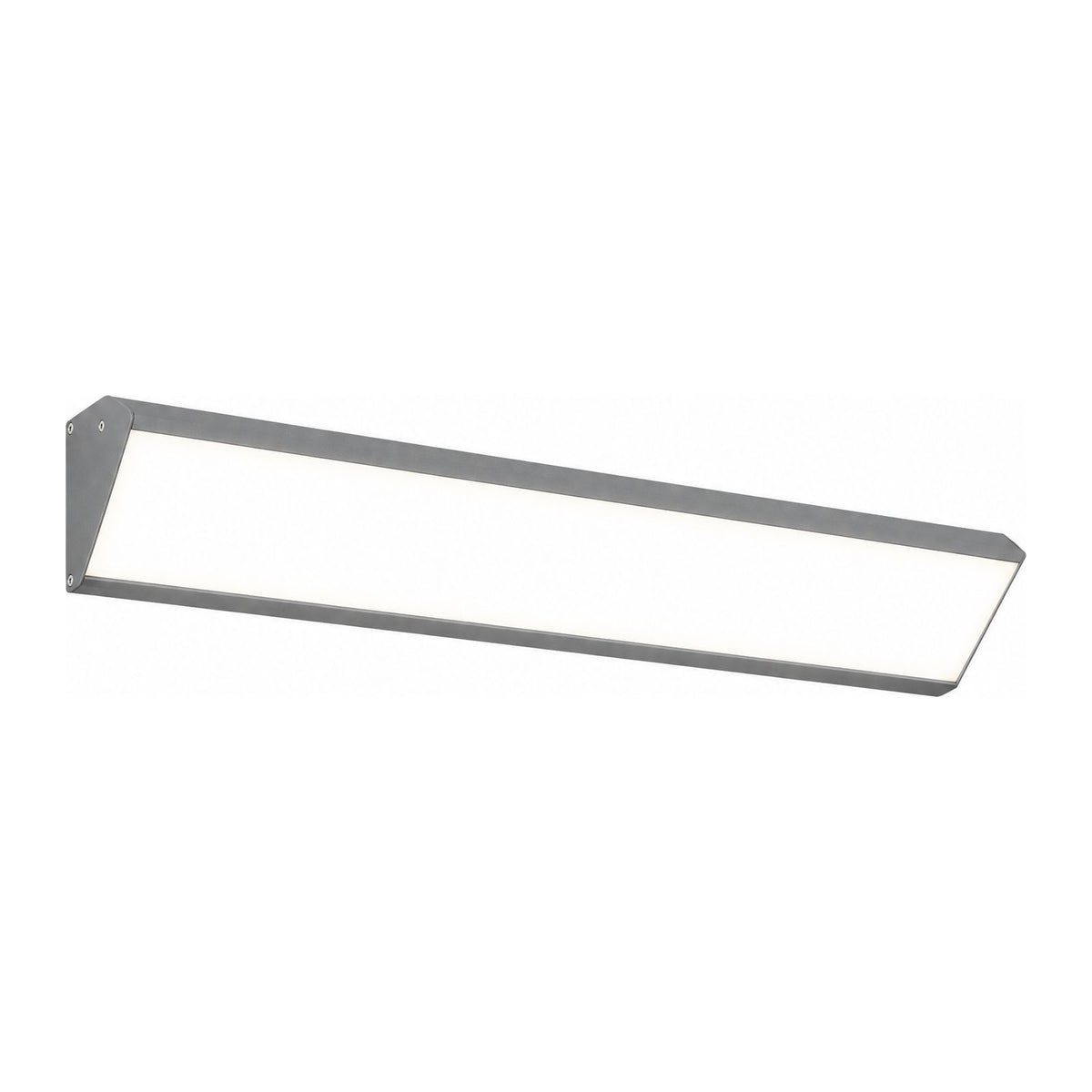 Long Linear Up Down Outdoor Wall Light in Grey on a white background