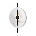 Marble Disc and Black Bar Wall Light on a white background