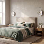 Marble Disc and Black Bar Wall Light in a pair on a wall of an Australian home