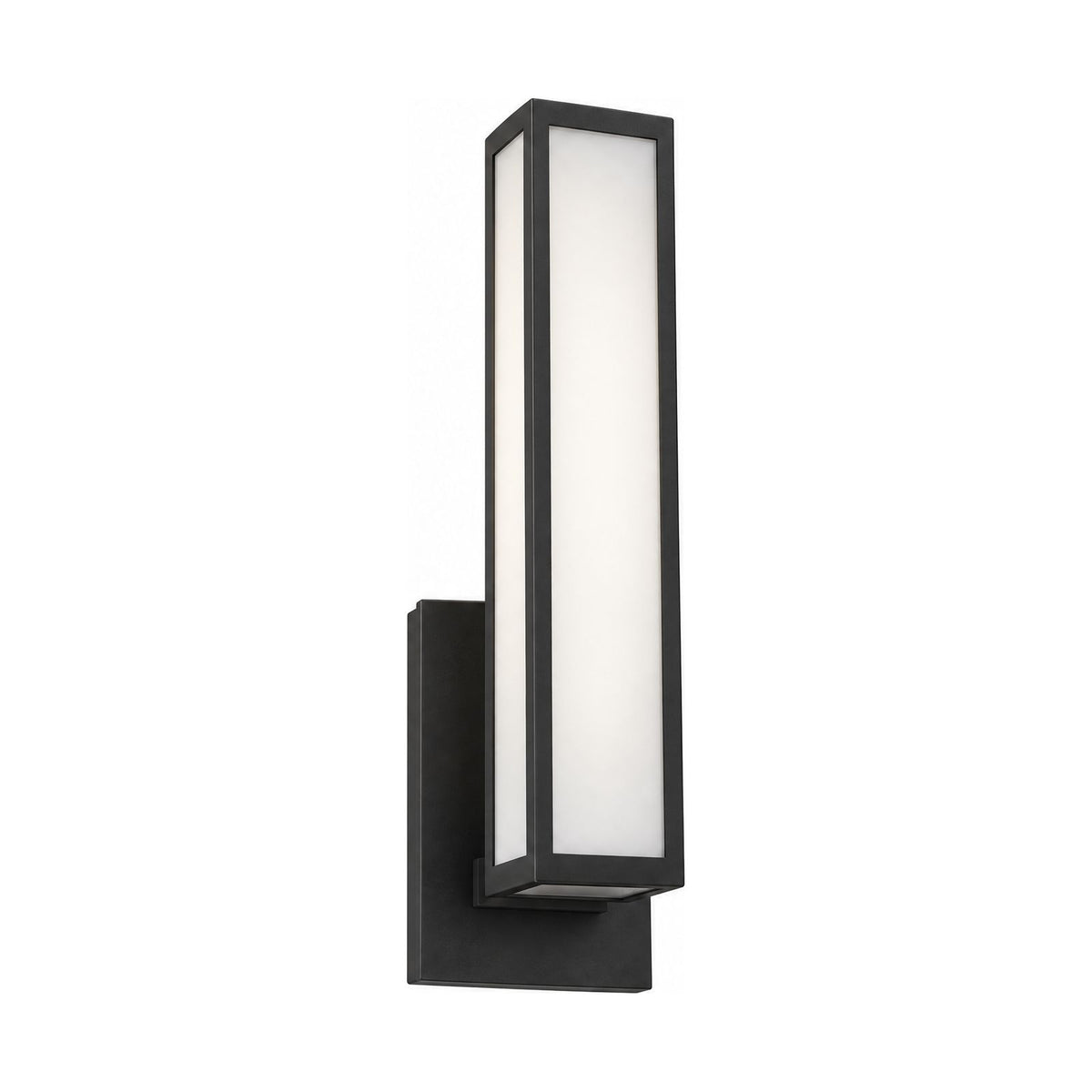 Matte Black Aluminium Lantern Outdoor Wall Light on a white background