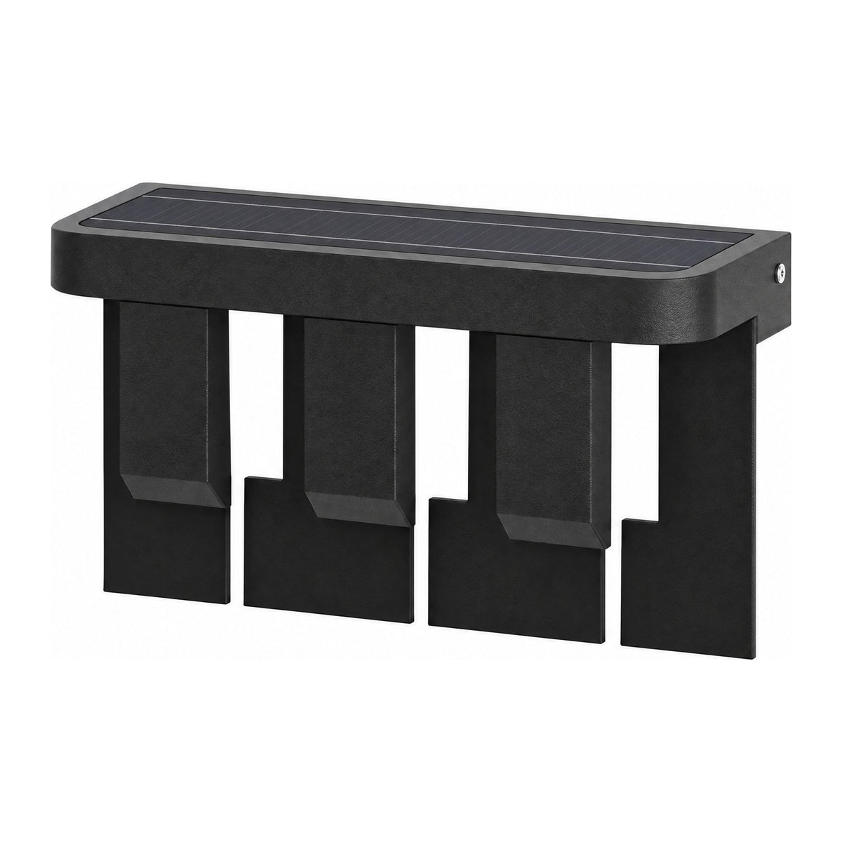 Matte Black Metal Outdoor Wall Light on a white background
