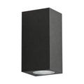 Metal and Glass GU10 Outdoor Wall Light on a white background