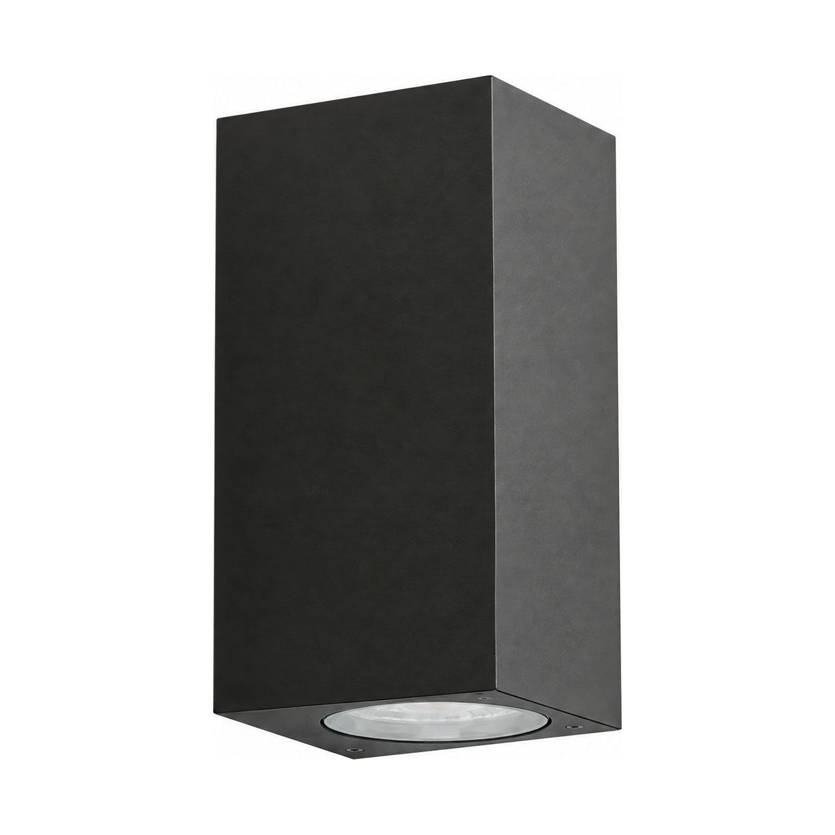 Metal and Glass GU10 Outdoor Wall Light on a white background