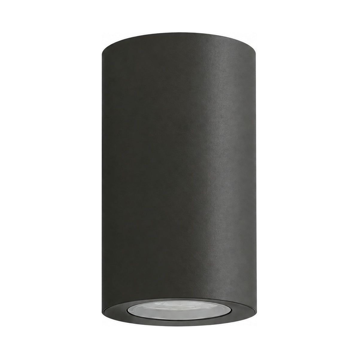 Metal and Glass GU10 Outdoor Wall Light in Round on a white background