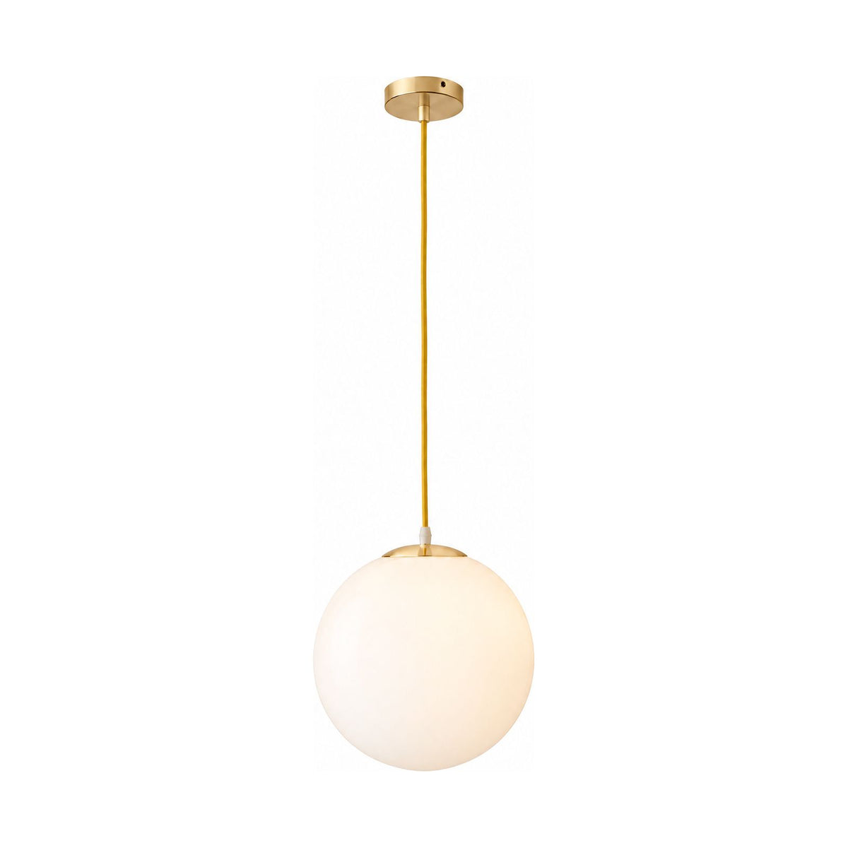 Milky Glass Globe Pendant Light on a white background