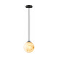 Mini Alabaster Globe LED Pendant Light on a white background