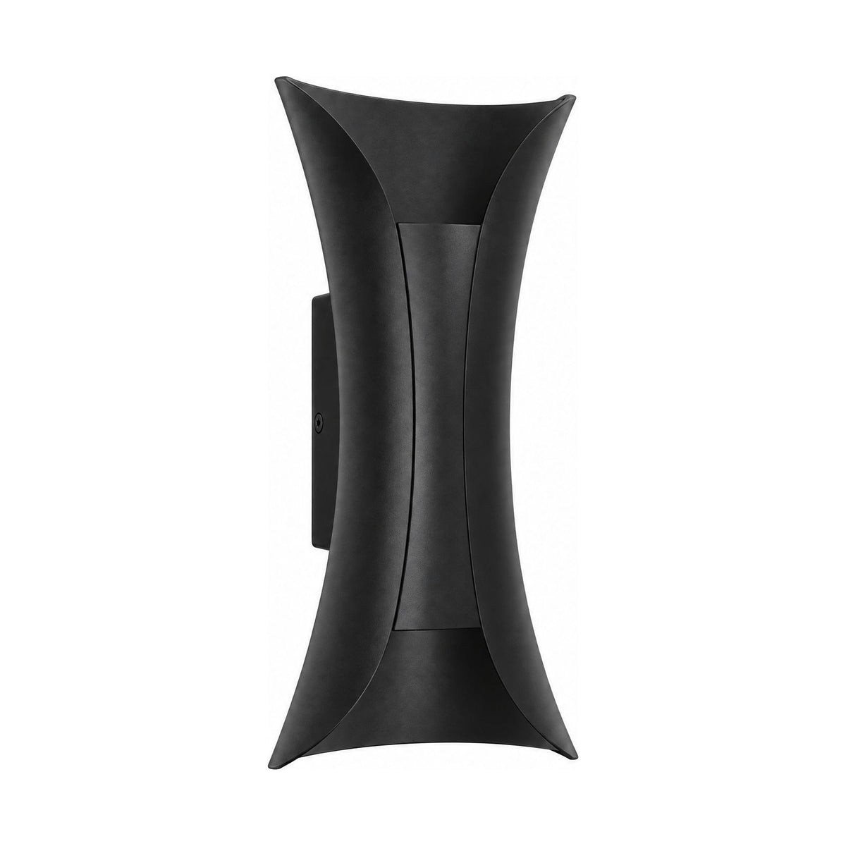 Minimalist Aluminium LED Outdoor Wall Light in Black on a white background