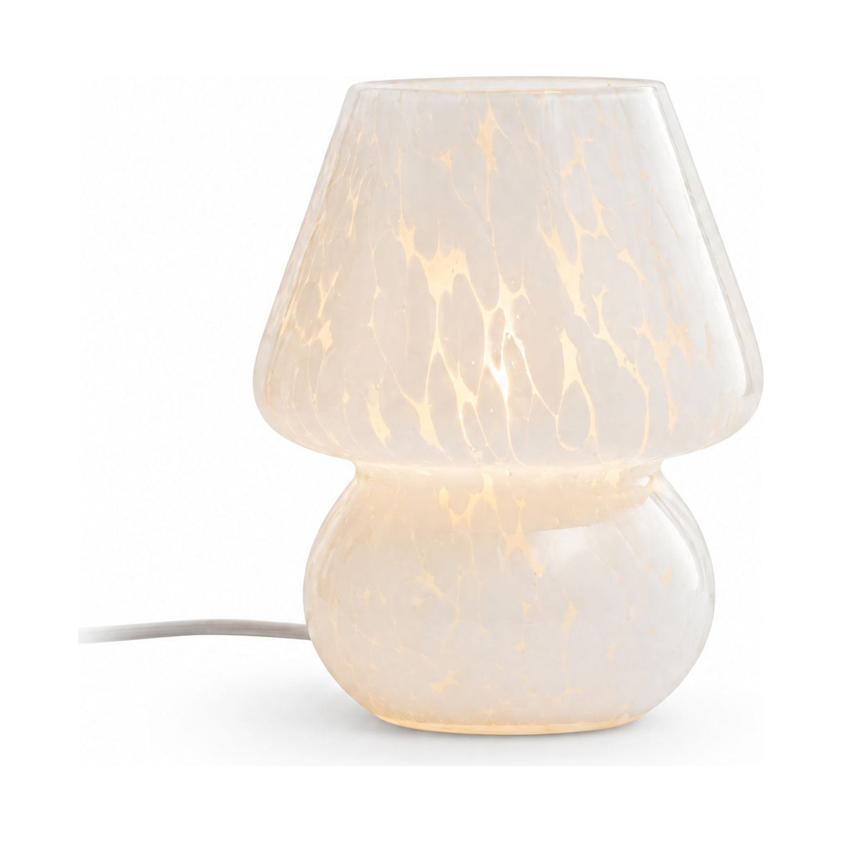Mushroom Glass Table Lamp on a white background