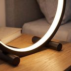 Close-up of the black ring and LED band
